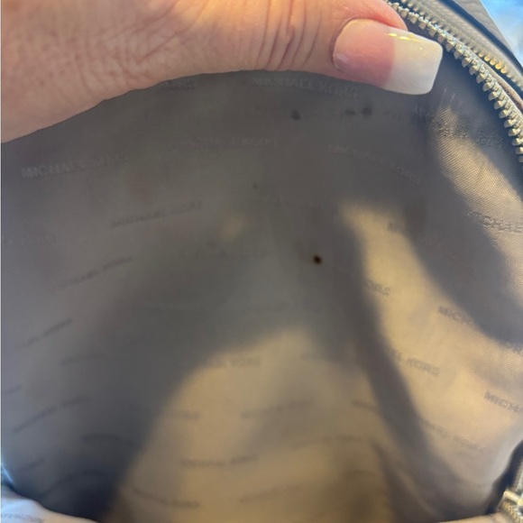 MICHAEL KORS Rhea Medium‎ Grey Leather Backpack main image 8